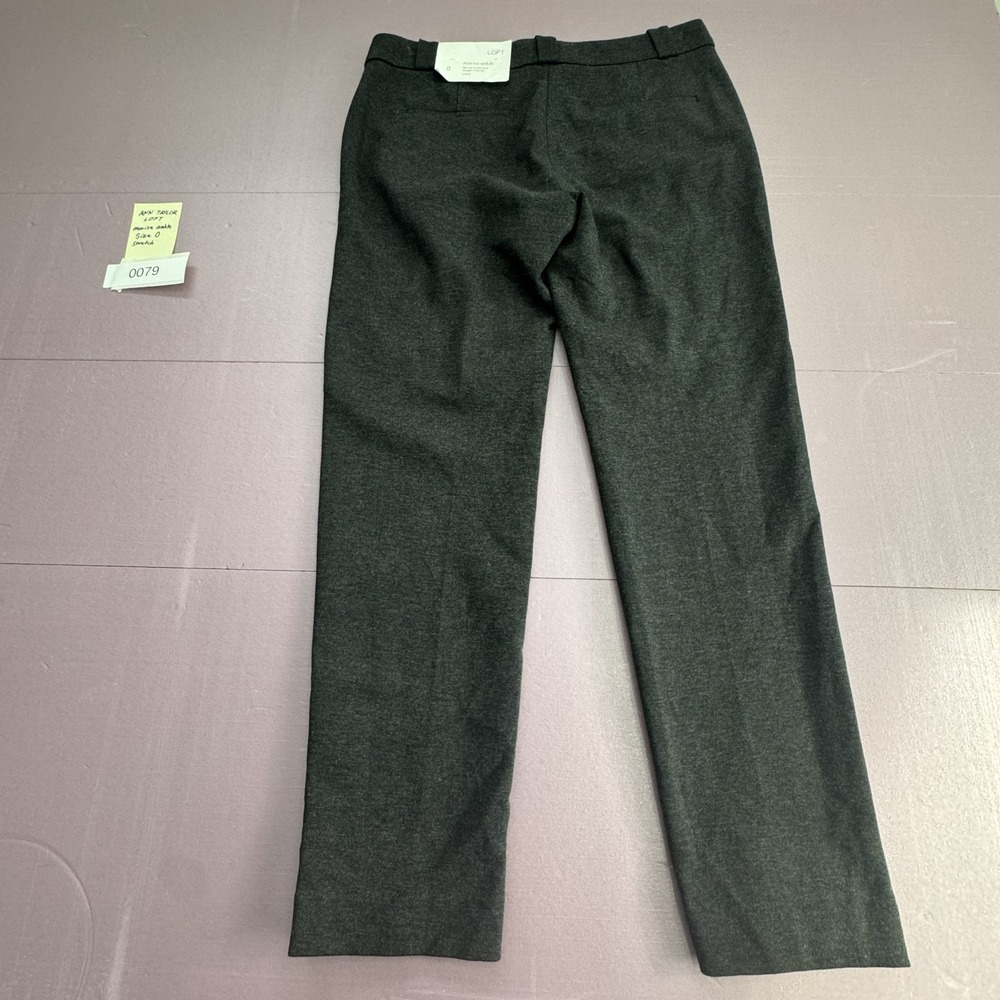LOFT Marisa Ankle Pants Women Size‎ 0 Grey New Stretch Tapered Dress Trousers - Picture 10 of 10